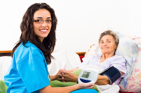 senior-care-monitoring-ones-blood-pressure-levels